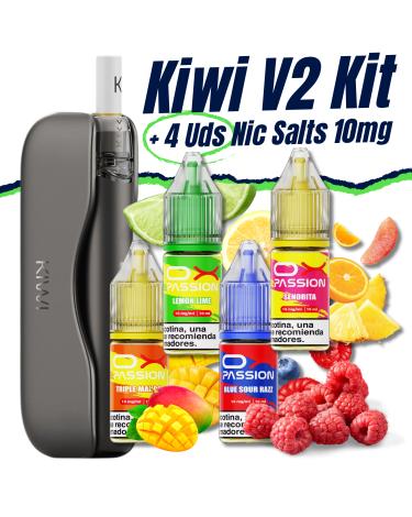 Pack de Iniciante - Kiwi Versión V2 - Starter Kit (Iron Gate) + 4 uds Sais 10ml 10mg