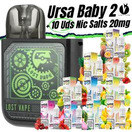 Pack de Iniciante Ursa Baby 2 Lost Vape + 10 uds Barless Sais 10ml 20mg