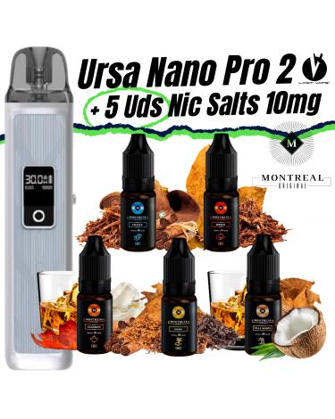 Pack de Iniciante Ursa Nano Pro 2 (Iceberg Blue) LOST VAPE + 5 uds Sais Montreal 10ml 10mg