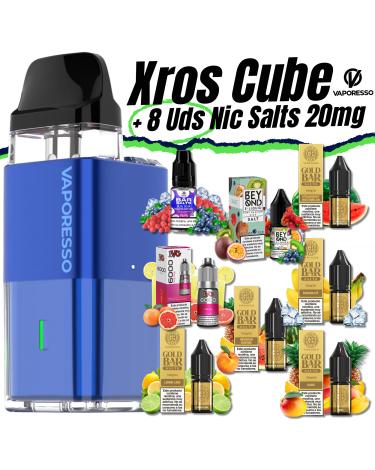 Pack de Iniciante Xros Cube (OCEAN BLUE) + 8 uds Sais 10ml 20mg