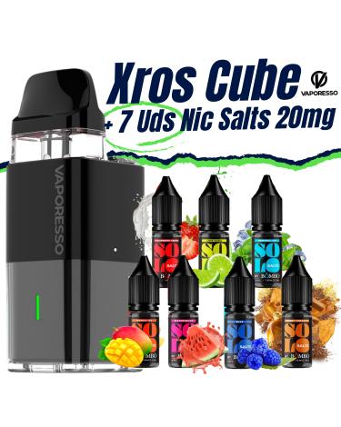 Pack de Iniciante - Xros Cube (Black) Vaporesso + 7 uds Sais 10ml 20mg