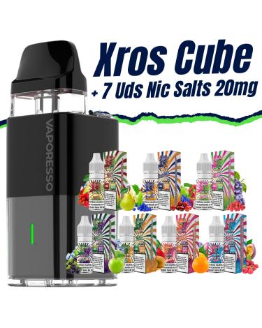 Pack de Iniciante - Xros Cube Black - Vaporesso + 7 uds Sais 10ml 20mg