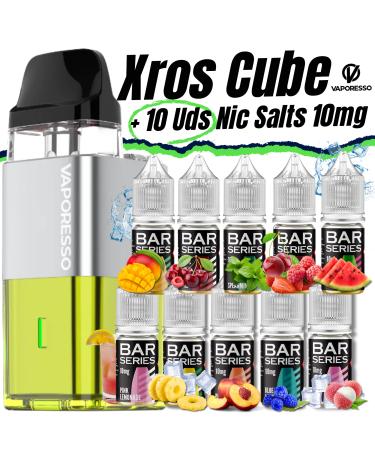 Pack de Iniciante Xros Cube (Cyber Lime) - Vaporesso + 10 uds Sais 10ml 10mg