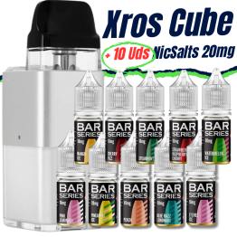 Pack de Iniciante Xros Cube (Silver) Vaporesso + 10 uds Sais 10ml 20mg