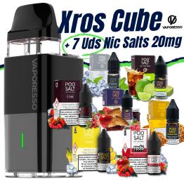 Pack de Iniciante - Xros Cube (BLACK) Vaporesso + 7 uds Sais 10ml 20mg