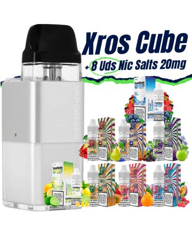 Pack de Iniciante - Xros Cube (SILVER) Vaporesso + 8 uds Sais 10ml 20mg