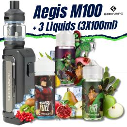 Pack Kit Aegis M100 - Mini 2 (Black) + 3 Líquidos (3x100ml)