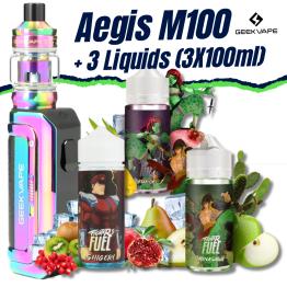 Pack Kit Aegis M100 - Mini 2 (Rainbow) + 3 Líquidos (3x100ml)