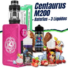 Pack Kit Centaurus M200 (Pink Planet) + 2 Pilhas + 3 Líquidos (3x100ml)