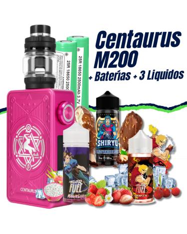 Pack Kit Centaurus M200 (Pink Planet) + 2 Pilhas + 3 Líquidos (3x100ml)