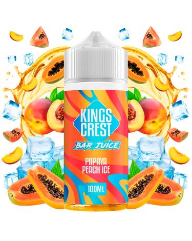 Papaya Peach Ice 100ml  + Nicokits - Kings Crest Bar Juice