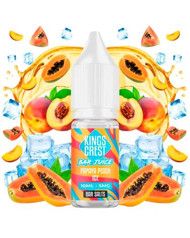 Papaya Peach Ice 10ml - Kings Crest Bar Juice Nic Salts