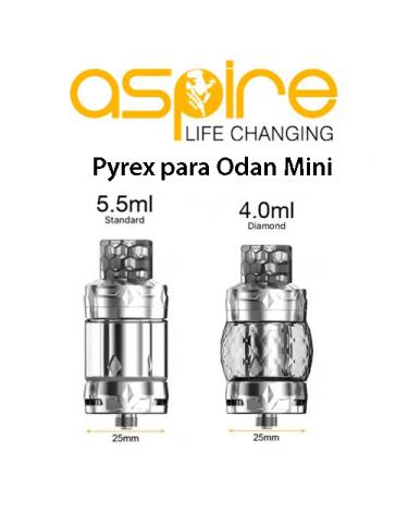 Pyrex / Glass para Odan Mini Subohm Tank 4 ml y 5,5 ml – Aspire Pyrex