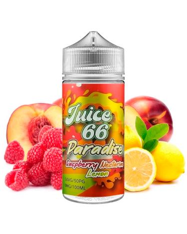 Raspberry Nectarine Lemon 100ml + Nicokits - Paradise by Juice 66