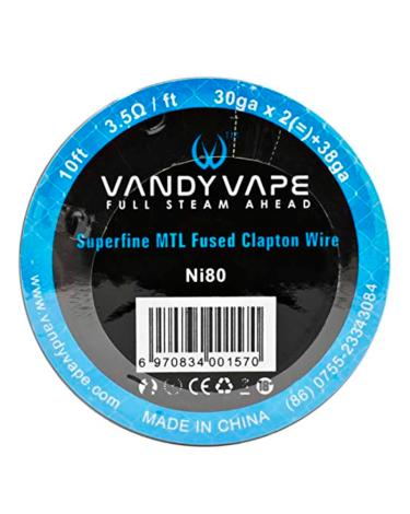 Superfine MTL Fused Clapton Wire NI 80 30ga x2 + 38ga Vandy Vape