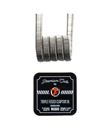 Triple Fused Clapton DL Ni80 0.30Ω New Version (10pcs) - Fumytech