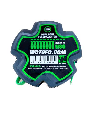 WOTOFO N80 20ft - Dual Core Fused Clapton 0.3x2+0.1/28Gx2+38